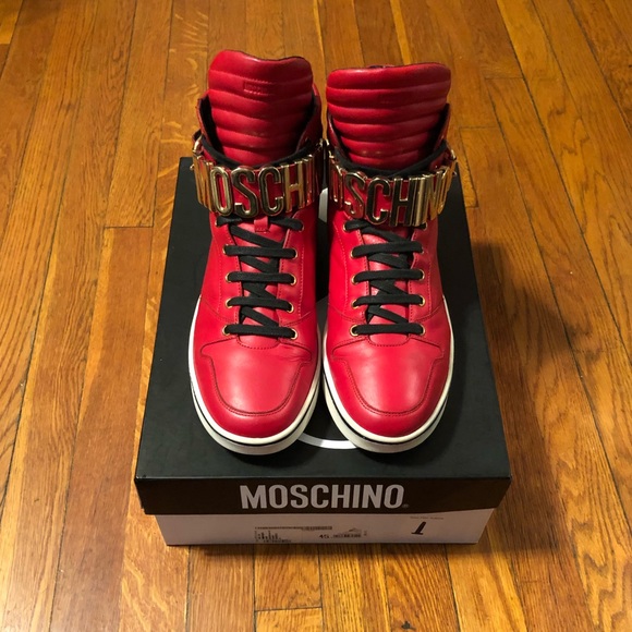 moschino high top sneakers
